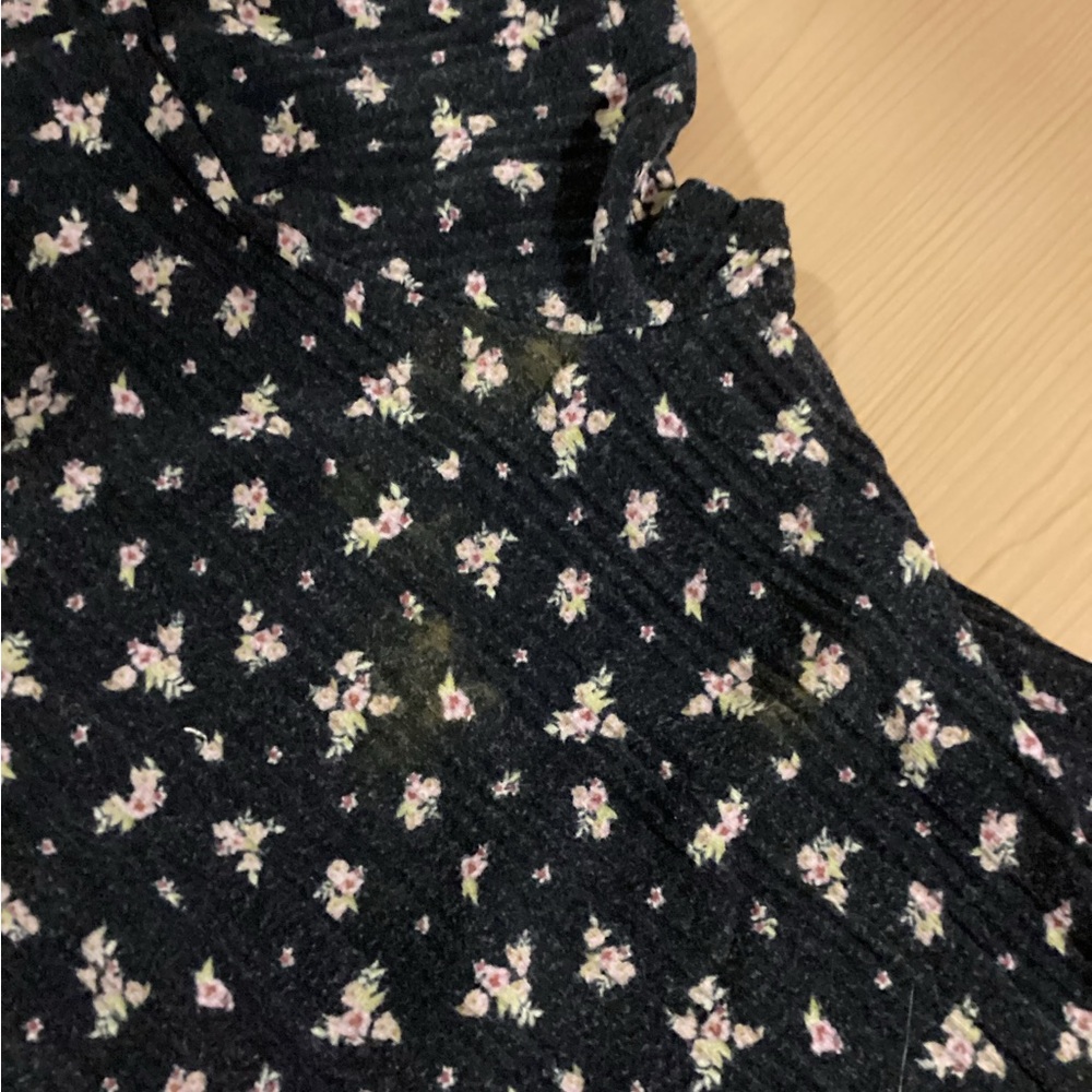 Art Class Black Floral Top